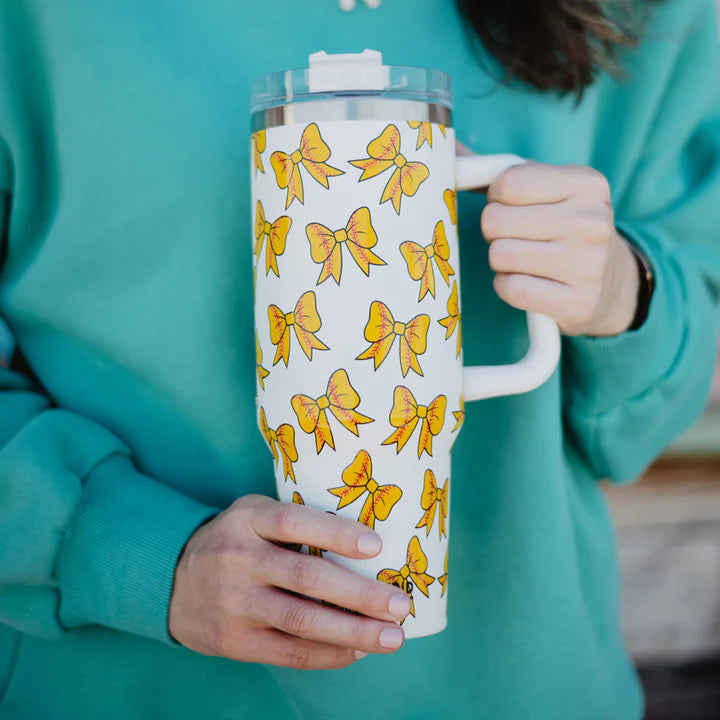 PRE-ORDER Softball Bow Tumbler