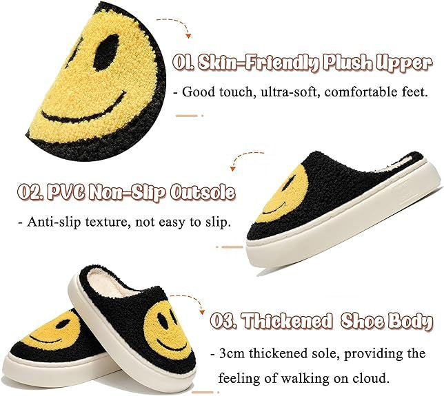 Platform Smiley House Shoes