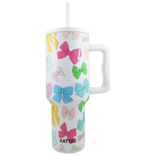 Multicolored Coquette Bows 38oz Tumbler